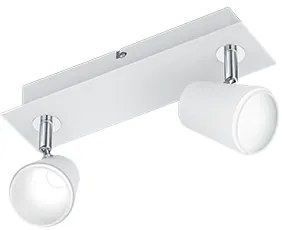 Σποτ Δίφωτο Λευκό Ματ 28xH9cm LED 2x6,5w 3000K 2x650lm Trio Lighting Narcos 873170231