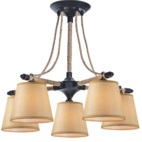 Φωτιστικό Οροφής 5Φ EG165075C Beige Metal, Fabric
