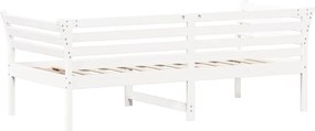 vidaXL Κρεβάτι ημέρας χωρίς στρώμα Λευκό 75x190 cm Στερεό ξύλο πεύκο