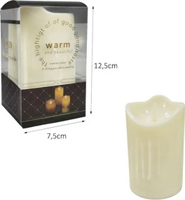 LED Κερί Διακοσμητικό Με Θερμό Φως - LED Decorative Candle with Warm Light