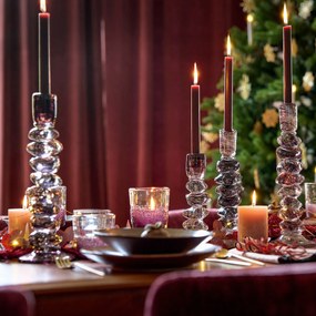 Κηροπήγιο από φυσητό γυαλί, ύψος 23 εκ., Qimera