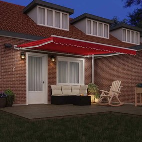 vidaXL Σκηνίτσα Αναδιπλούμενη με Κόκκινο 400 x 350 εκ ύφασμα