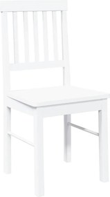 vidaXL Καρέκλες τραπεζαρίας 2 τεμάχια Λευκό μασίφ ξύλο καουτσούκ