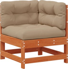 vidaXL Σετ Ξαπλώστρας Κήπου 8 pcs Κερωμένο Καφέ Στερεό πεύκο