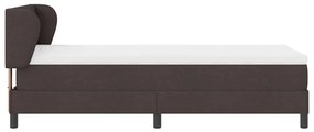 vidaXL Κρεβάτι box spring με στρώμα με στρώμα Σκούρο καφέ Σκούρο καφέ