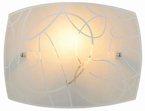 Φωτιστικό Τοίχου - Απλίκα Spirelli 204400101 30x22cm Decorated White Trio Lighting Metal, Glass