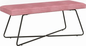 vidaXL παγκάκι Μονόχρωμο Ροζ 110 x 40 x 45 cm Βελούδο