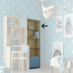 Βιβλιοθήκη Παιδική Νο. 12 75x180x30 Oak-Blue  SARRIS812296