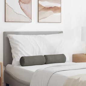 vidaXL Μαξιλάρια Στήριγμα 2 pcs Ανοιχτό γκρι Ø 15 x 40 εκ