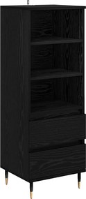 vidaXL Highboard Μαύρη Οξυά 40 x 36 x 110 εκ. Επεξεργασμένο ξύλο