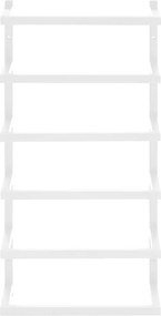 vidaXL Βάση για Πετσέτες Επιτοίχια Λευκή 24 x 12 x 48 εκ. Ατσάλινη