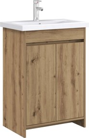 vidaXL Ντουλάπι Κάτω από τον Νιπτήρα Artisan Δρυς 56 x 37,5 x 81 εκ