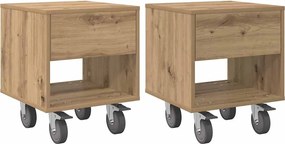 vidaXL Κομοδίνο 2 pcs Artisan Oak 40,5 x 40 x 48 εκ.
