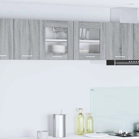 vidaXL Κρεμαστό ντουλάπι Riga Γκρι Σομόνα και Λευκό 80 x 31 x 40 εκ