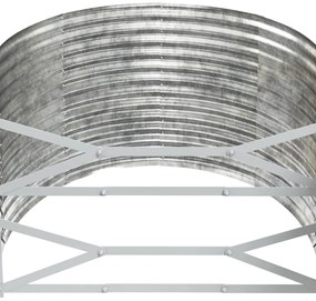 vidaXL Ζαρντινιέρα Ασημί 396x100x68 εκ. Γαλβανισμένος χάλυβας