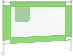 vidaXL Μπάρα Κρεβατιού Προστατευτική Πράσινη 90 x 25 εκ. Υφασμάτινη