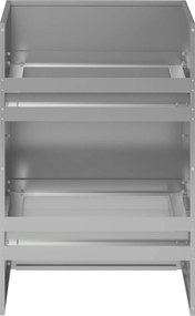 vidaXL Γλάστρα Κήπου Ασημί 40 x 40 x 60 cm Γαλβανισμένος Χάλυβας