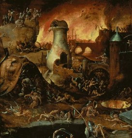 Hieronymus (school of) Bosch - Αναπαραγωγή Hell, (40 x 40 cm)
