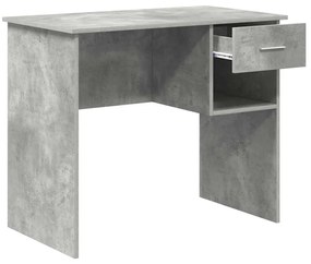 vidaXL Γραφείο Γκρι σκυροδέματος 90 x 49.5 x 75 εκ. Επεξεργασμένο ξύλο