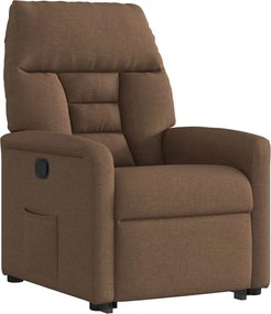 vidaXL Πολυθρόνα Ανακλινόμενη με Ανύψωση Καφέ Υφασμάτινη