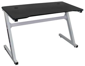 Gaming Γραφειο Τ.Carbon Steel Άσπρο . Διάσταση: 120x60x75cm