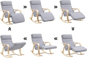 Κουνιστή Πολυθρόνα Relax (67x125x91) Songmics LYY41G