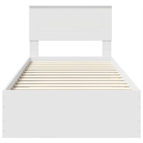 vidaXL Σκελετός Κρεβατιού Λευκό 90 x 190 cm Επεξεργασμένο ξύλο