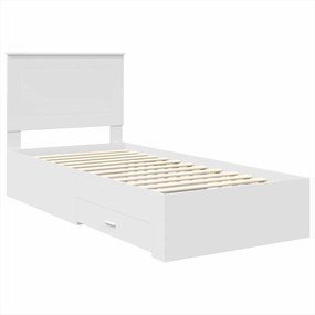 vidaXL Σκελετός Κρεβατιού Λευκό 90 x 190 cm Επεξεργασμένο ξύλο