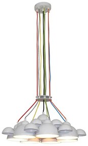 Κρεμαστό Φωτιστικό Οροφής 1xE27 7xE14 Conall Homelighting-77-4135-Λευκό 77-4135