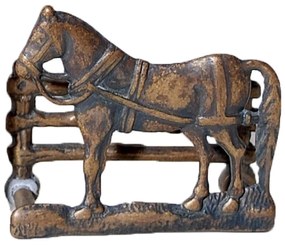 Χαρτοπετσετοθήκη Μπρούτζινη Με Άλογο 9x8εκ. Royal Art   STL342BR