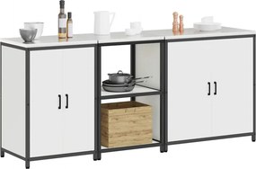 vidaXL Σετ Αποθήκευσης Κουζίνας HATTEM 3 pcs Λευκό