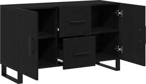 vidaXL Πλαϊνό γραφείο Μαύρη Οξυά 100 x 36 x 60 εκ. Επεξεργασμένο ξύλο