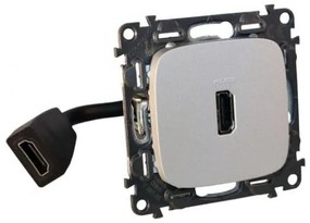 Πρίζα HDMI Προκαλωδιωμένη Αλουμίνιο Valena Allure 754967 Legrand-755167-Αλουμίνιο 755167