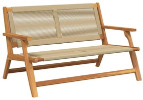 vidaXL Παγκάκι Κήπου Μπεζ 76 x 122 x 73 εκ από Μασίφ Ξύλο Ακακίας