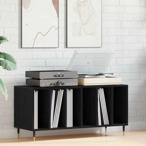 vidaXL Ντουλάπα Δίσκων Μαύρο Δρυς 100x38x48 εκ Επεξεργασμένο Ξύλο