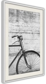 Αφίσα - Bicycle Leaning Against the Wall - 40x60 - Μαύρο - Με πασπαρτού