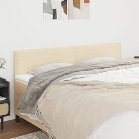 vidaXL Κεφαλάρια Κρεμ 180x5x78/88 εκ. Ύφασμα