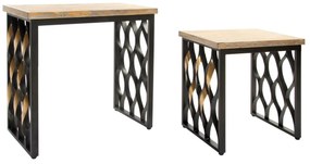 Σετ με 2 τραπέζια Home ESPRIT Ξύλο Μέταλλο 64 x 34 x 65 cm