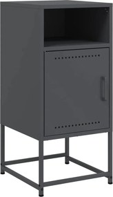 vidaXL Κομοδίνο Ανθρακί 36x39x78 εκ. από Χάλυβα