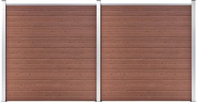 vidaXL Πάνελ Περίφραξης Καφέ 353 x 186 εκ. από WPC