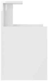 vidaXL Κομοδίνα 2 τεμ. Γυαλιστερό Λευκό 40x35x60 εκ. από Μοριοσανίδα