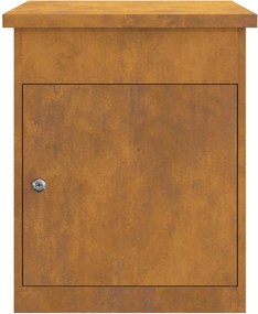 vidaXL Θυρίδα Πακέτων με αποθήκευση Σκ rusty 47,5 x 38 x 59 εκ.