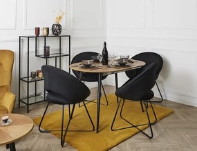 ΚΑΡΈΚΛΕΣ &amp; ΠΟΛΥΘΡΌΝΕΣ ROUND VELVET ARMCHAIR GIULIA BLACK HD0065
