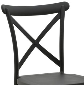 Καρέκλα Crossie pp σε ανθρακί απόχρωση 38x46.5x82εκ 38x46.5x82 εκ.