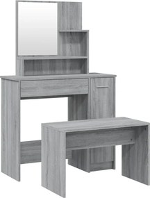 vidaXL Μπουντουάρ Σετ Γκρι Sonoma 86,5x35x136 εκ.