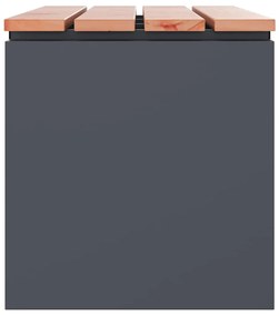 vidaXL Παγκάκι κήπου Ανθρακί 80 x 40 x 43 εκ Ατσάλι