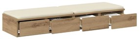 vidaXL Συρτάρια κρεβατιού με συρτάρι artisan δρυς 120 x 36.5 x 16.5 εκ