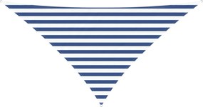 vidaXL Πανί σκιάς Μπλε και άσπρο 2,5 x 2,5 x 3,5 m