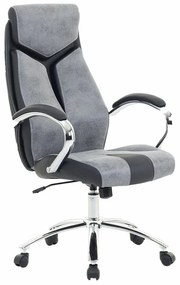 Καρέκλα γραφείου Berwyn 201, Γκρι, 115x63x72cm, 18 kg, Με μπράτσα, Με ρόδες, Μηχανισμός καρέκλας: Κλίση | Epipla1.gr