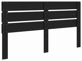 vidaXL Κεφαλάρι Μαύρη Οξυά 160 cm Επεξεργασμένο ξύλο